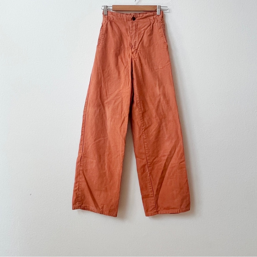 Vintage 70s Era High Rise Wide Leg Woven Pants